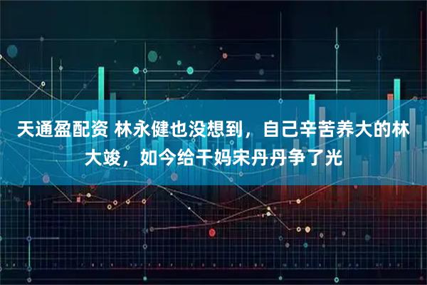 天通盈配资 林永健也没想到，自己辛苦养大的林大竣，如今给干妈宋丹丹争了光